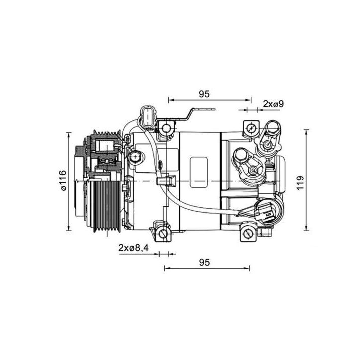 Kompresorius, oro kondicionierius MAHLE ACP 1460 000P
