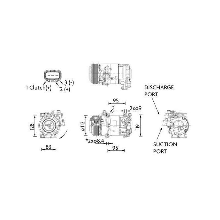 Kompresorius, oro kondicionierius MAHLE ACP 1460 000P