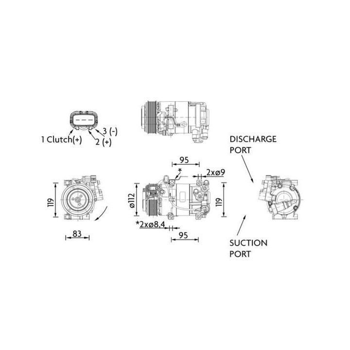 Kompresorius, oro kondicionierius MAHLE ACP 1462 000P