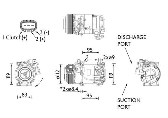 Kompresorius, oro kondicionierius MAHLE ACP 1462 000P