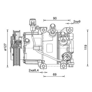 Kompresorius, oro kondicionierius MAHLE ACP 1464 000P