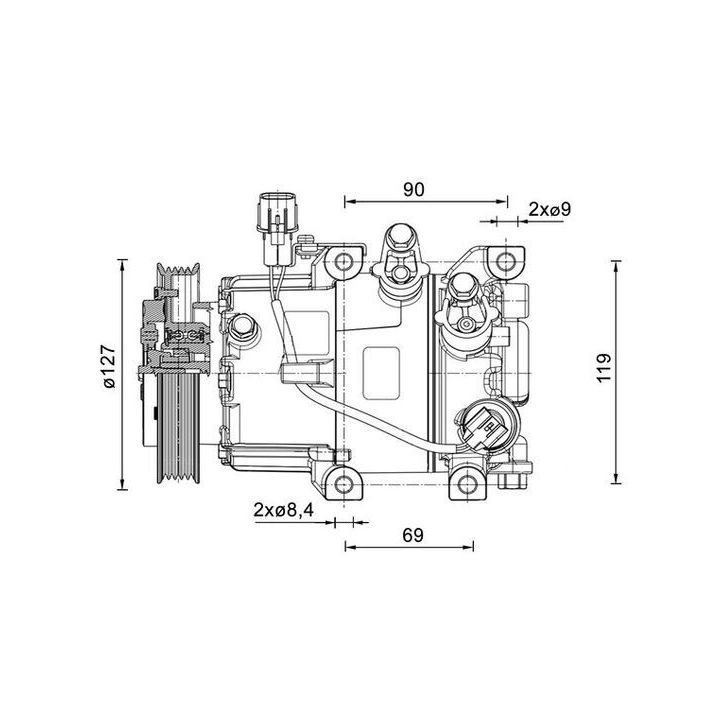 Kompresorius, oro kondicionierius MAHLE ACP 1464 000P