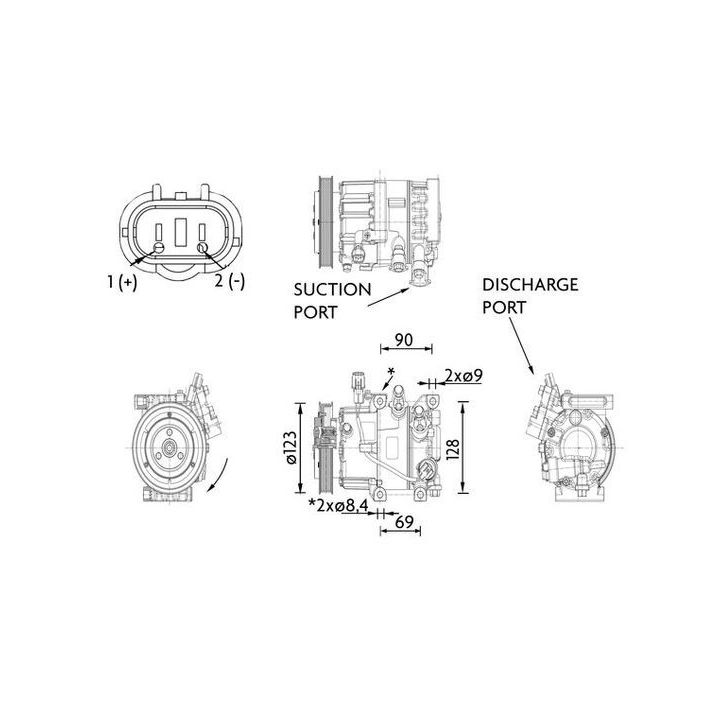 Kompresorius, oro kondicionierius MAHLE ACP 1464 000P