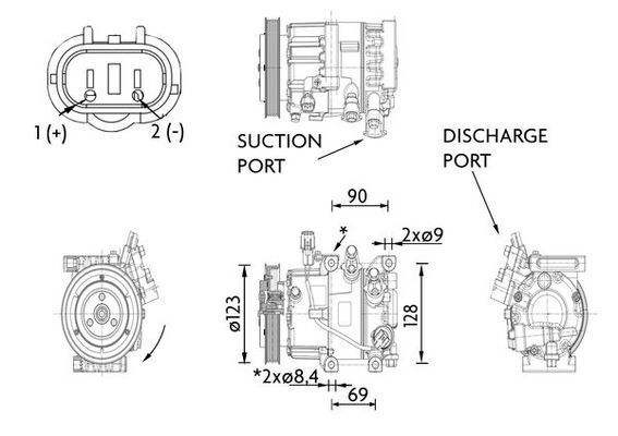 Kompresorius, oro kondicionierius MAHLE ACP 1464 000P