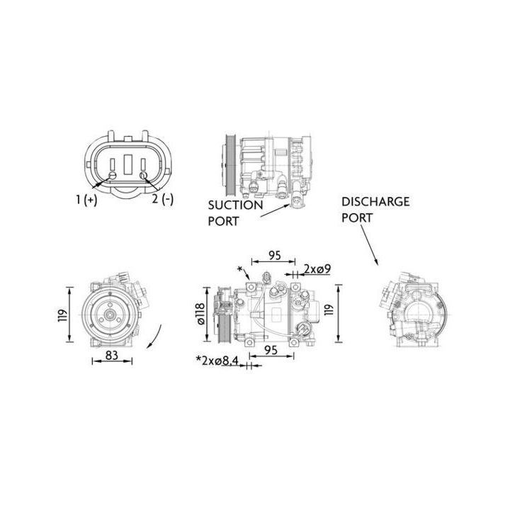 Kompresorius, oro kondicionierius MAHLE ACP 1466 000P