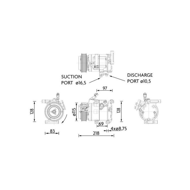 Kompresorius, oro kondicionierius MAHLE ACP 1467 000P