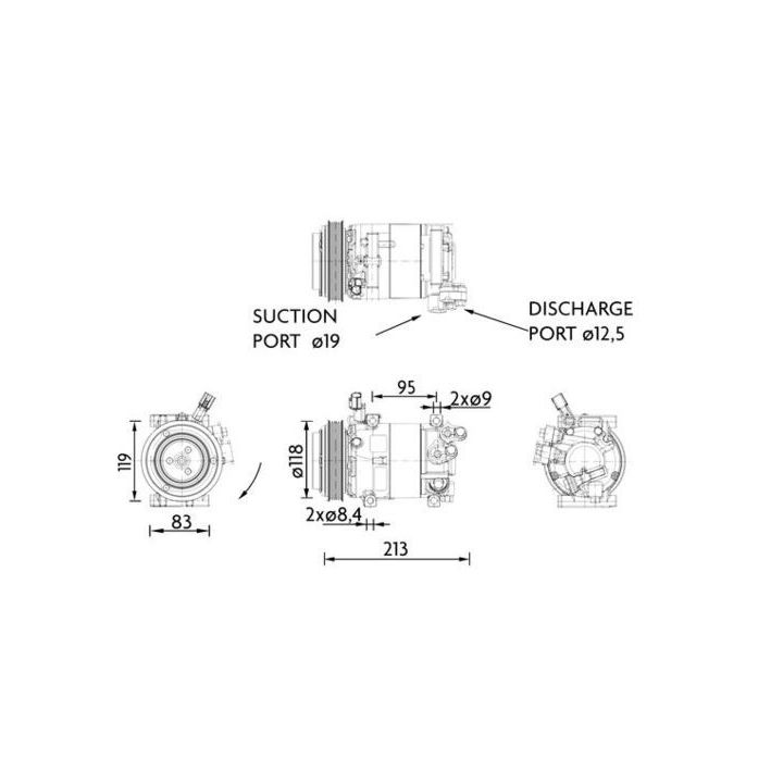 Kompresorius, oro kondicionierius MAHLE ACP 1468 000P
