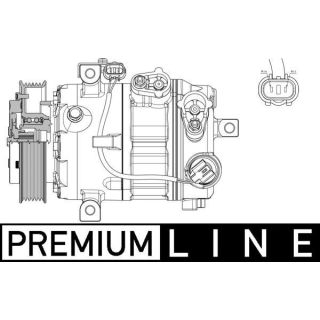 Kompresorius, oro kondicionierius MAHLE ACP 637 000P