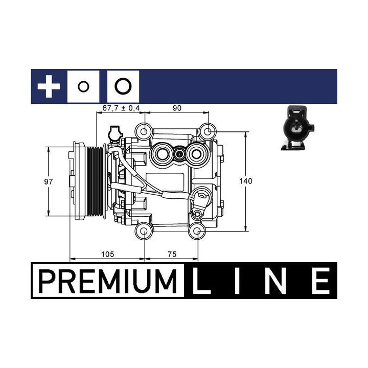 Kompresorius, oro kondicionierius MAHLE ACP 848 000P
