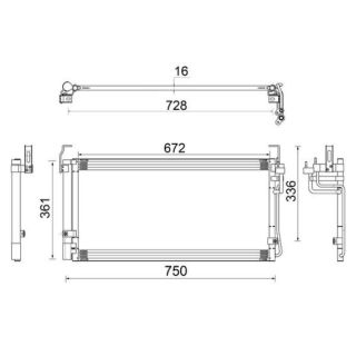 Kondensatorius, oro kondicionierius MAHLE AC 265 000S