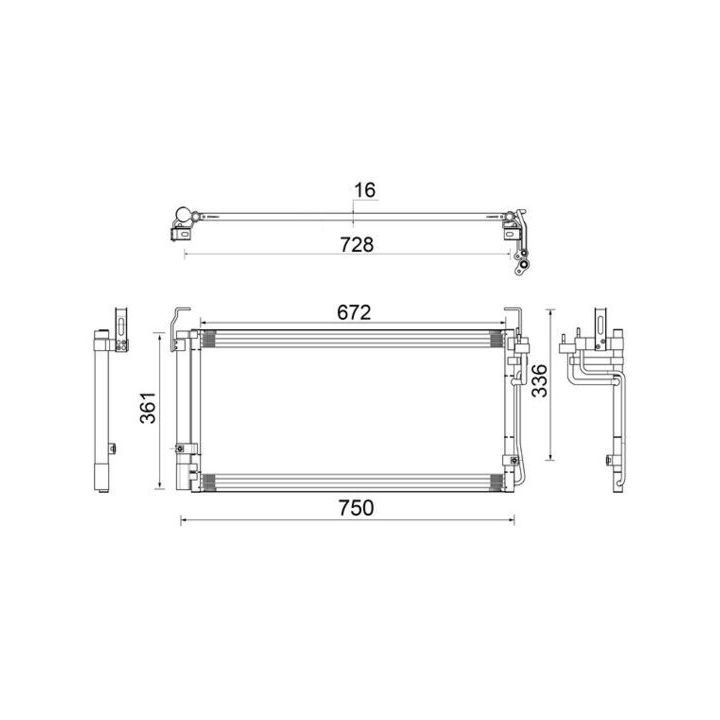Kondensatorius, oro kondicionierius MAHLE AC 265 000S