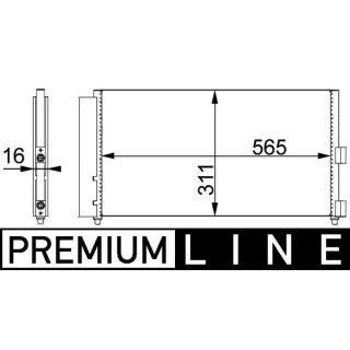 Kondensatorius, oro kondicionierius MAHLE AC 372 000P