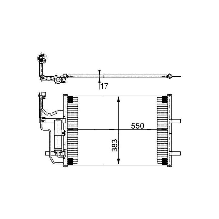 Kondensatorius, oro kondicionierius MAHLE AC 386 000S