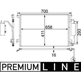 Kondensatorius, oro kondicionierius MAHLE AC 411 000P