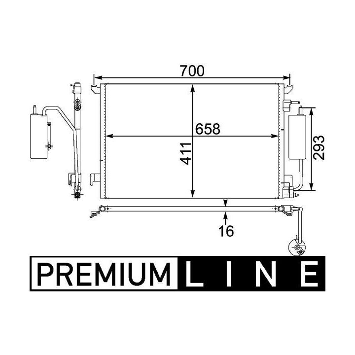 Kondensatorius, oro kondicionierius MAHLE AC 411 000P