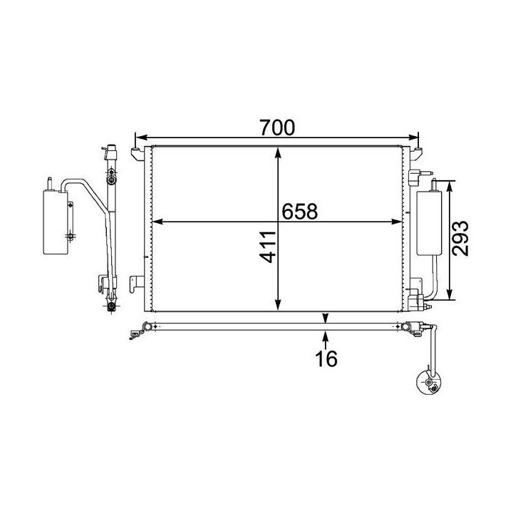 Kondensatorius, oro kondicionierius MAHLE AC 411 000P