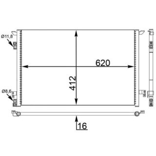 Kondensatorius, oro kondicionierius MAHLE AC 411 000S