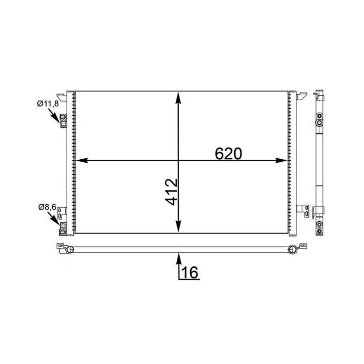 Kondensatorius, oro kondicionierius MAHLE AC 411 000S
