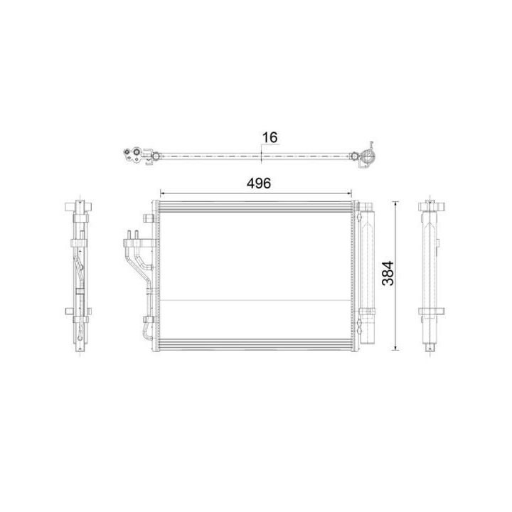 Kondensatorius, oro kondicionierius MAHLE AC 43 000P