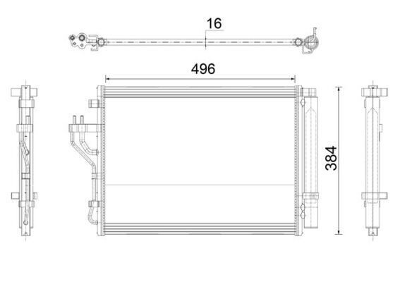 Kondensatorius, oro kondicionierius MAHLE AC 43 000P