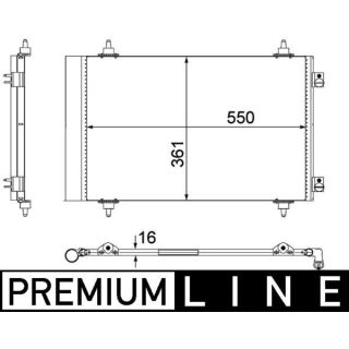 Kondensatorius, oro kondicionierius MAHLE AC 487 000P