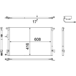 Kondensatorius, oro kondicionierius MAHLE AC 498 000S