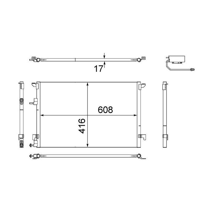 Kondensatorius, oro kondicionierius MAHLE AC 498 000S