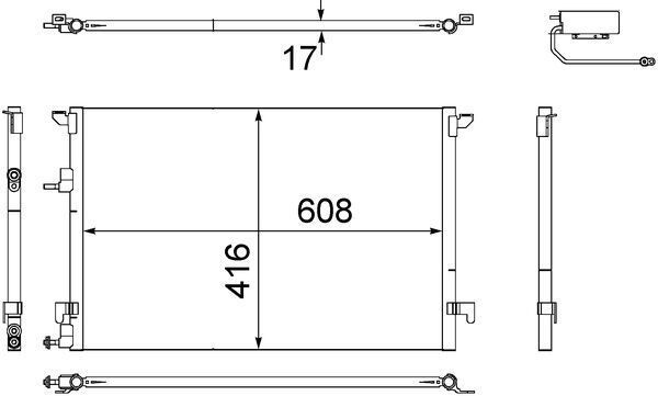 Kondensatorius, oro kondicionierius MAHLE AC 498 000S
