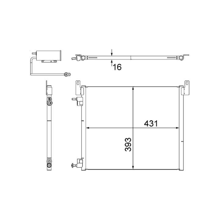 Kondensatorius, oro kondicionierius MAHLE AC 499 000S
