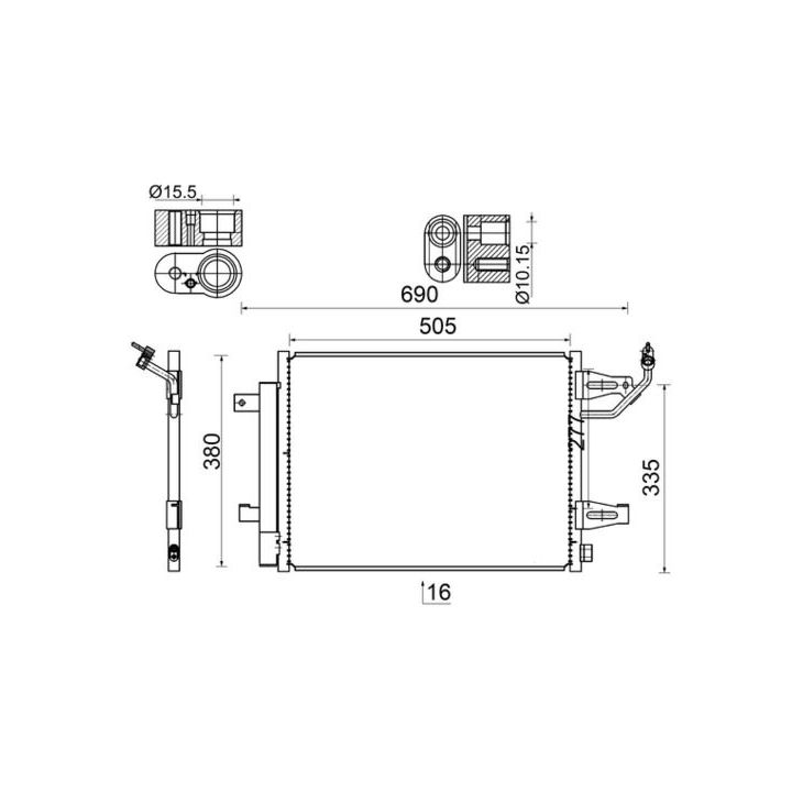 Kondensatorius, oro kondicionierius MAHLE AC 509 000S