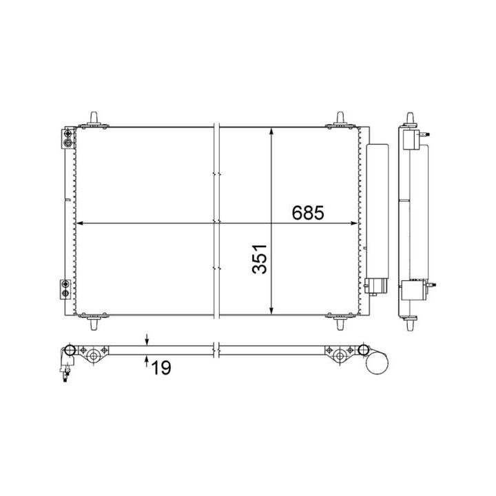 Kondensatorius, oro kondicionierius MAHLE AC 593 000S