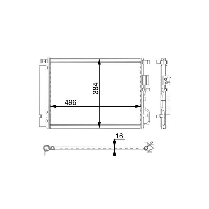 Kondensatorius, oro kondicionierius MAHLE AC 61 000P