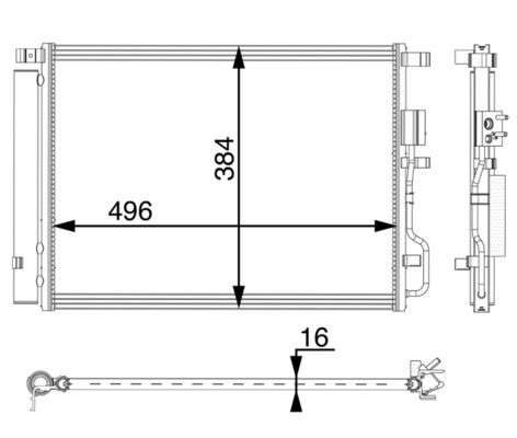 Kondensatorius, oro kondicionierius MAHLE AC 61 000P