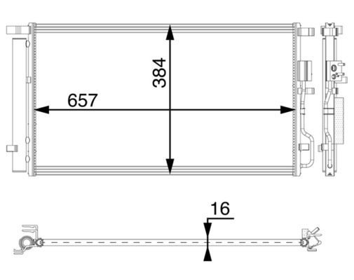 Kondensatorius, oro kondicionierius MAHLE AC 64 000P