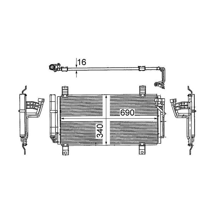 Kondensatorius, oro kondicionierius MAHLE AC 714 000S