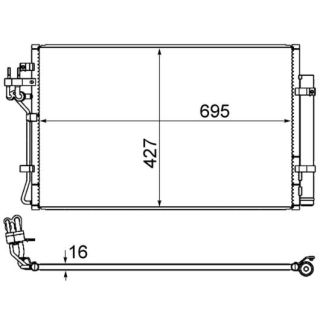 Kondensatorius, oro kondicionierius MAHLE AC 869 000S