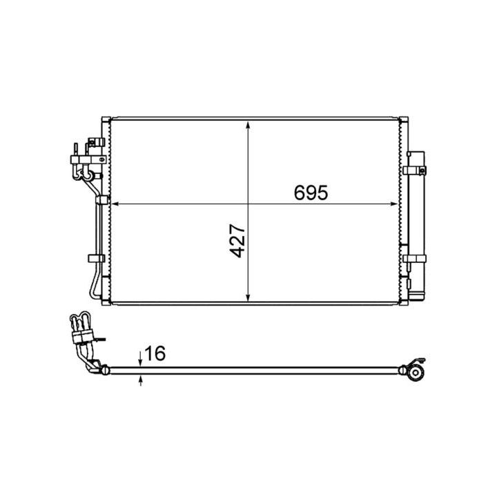 Kondensatorius, oro kondicionierius MAHLE AC 869 000S