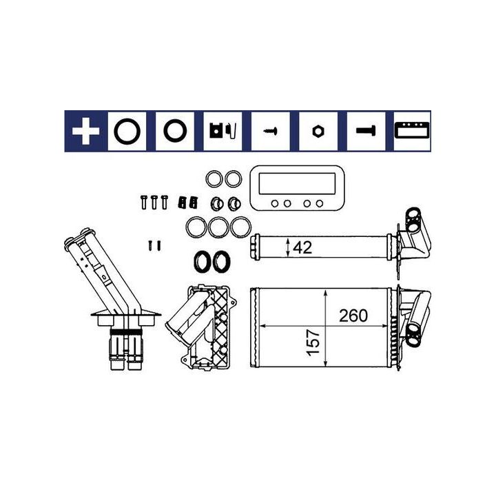 šilumokaitis, salono šildymas MAHLE AH 103 000S