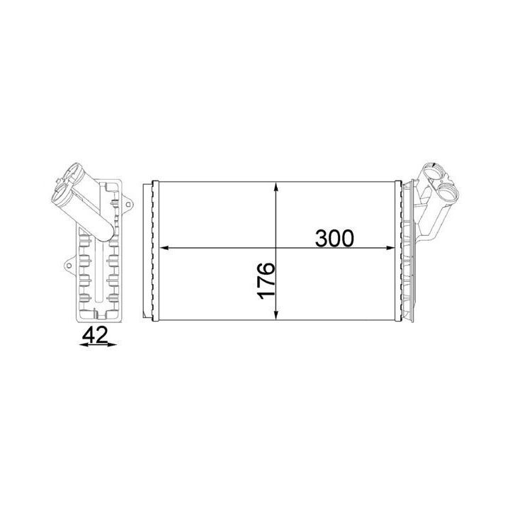 šilumokaitis, salono šildymas MAHLE AH 104 000S