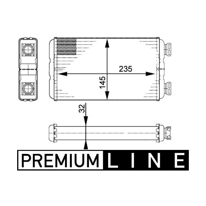 šilumokaitis, salono šildymas MAHLE AH 138 000P