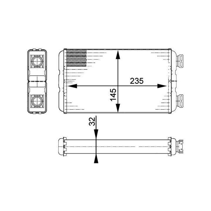 šilumokaitis, salono šildymas MAHLE AH 138 000P
