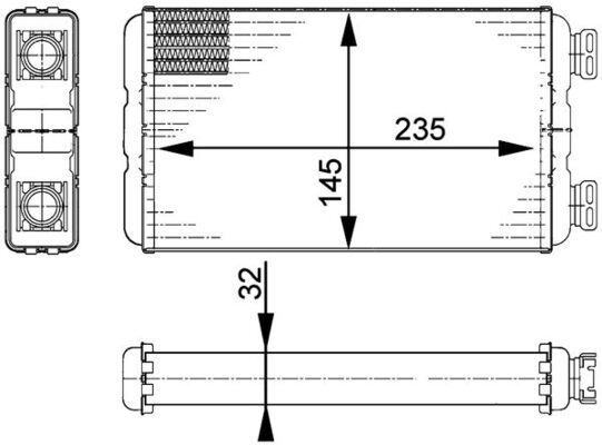 šilumokaitis, salono šildymas MAHLE AH 138 000P