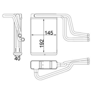 šilumokaitis, salono šildymas MAHLE AH 146 000S