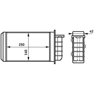 šilumokaitis, salono šildymas MAHLE AH 148 000S