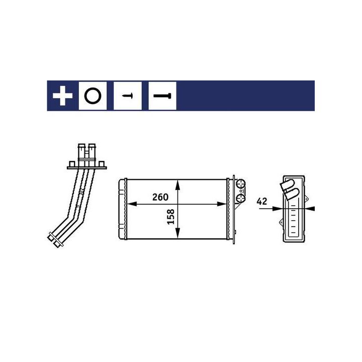 šilumokaitis, salono šildymas MAHLE AH 156 000S
