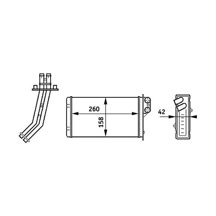 šilumokaitis, salono šildymas MAHLE AH 156 000S