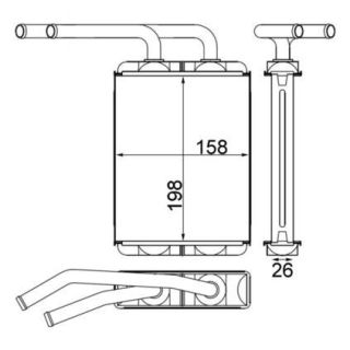 šilumokaitis, salono šildymas MAHLE AH 157 000S