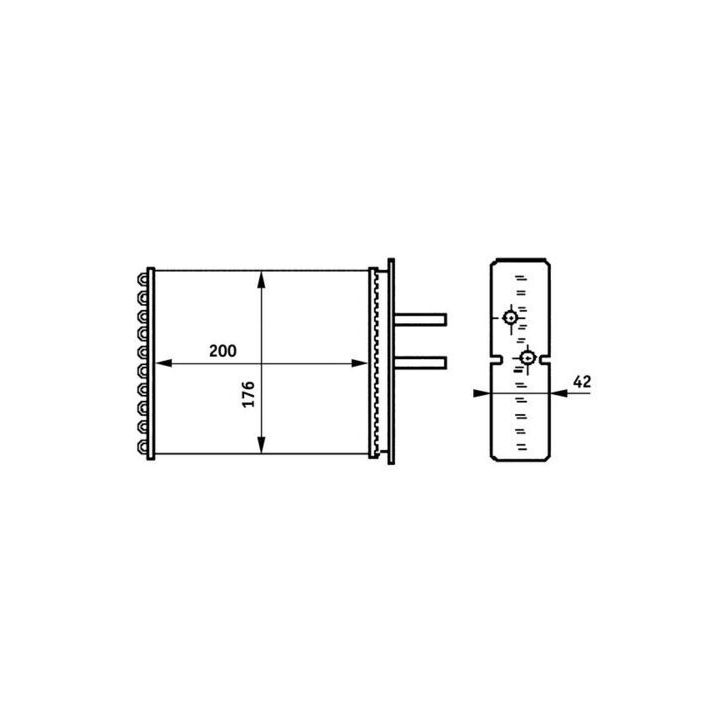šilumokaitis, salono šildymas MAHLE AH 161 000S