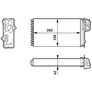šilumokaitis, salono šildymas MAHLE AH 162 000S