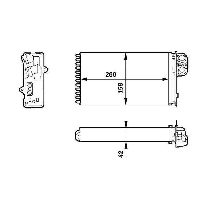 šilumokaitis, salono šildymas MAHLE AH 162 000S